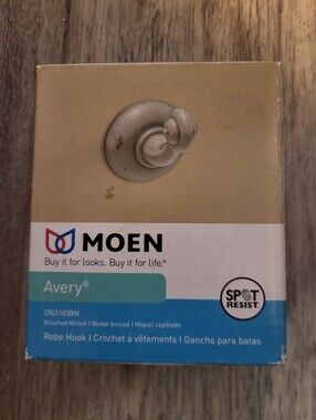 Moen Brushed Nickel Avery Single Robe Hook